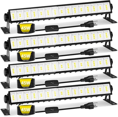 5400LM Shop Light Plug in with Switch, IP66 for Workshop Garage Yard, 4Pack by YIEELOG-DecorYourLife