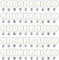 GvvooHome 50 Pack LED G40 Replacement Bulbs for String Lights, Shatterproof Plastic Globe Bulb for Indoor Outdoor Patio Decor, E12 Candelabra Socket Base, Warm White by GvvooHome