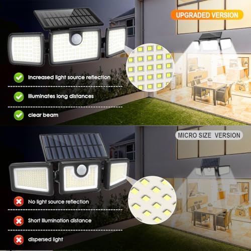 MIHANI Solar Lights Outdoor, Quick Charge Solar Motion Deck Lights Outdoor for Deck with High Brightness, Larger Built-in Tempered Glass Panel, Sensitive PIR Motion Inductor (Remote,5 Pack) - Image 4
