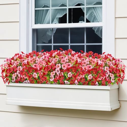 AGIRL Artificial Flowers Outdoor UV Resistant Fake Plant Garden Patio Decor - Image 6