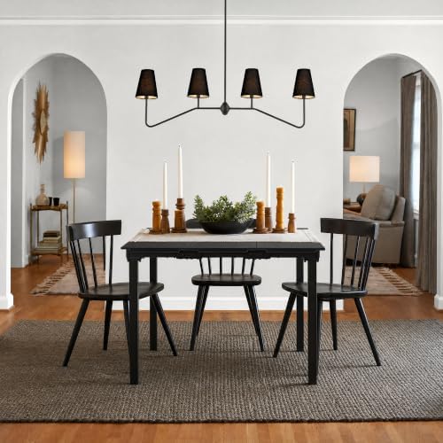35.4" Square HDPE Wood Grain Patio Dining Table, Heavy Duty Galvanized Metal Frame, 300 LBS Weather Resistant Rustproof Outdoor Table for Backyard Garden Deck Porch, Black Woodgrain - Image 7