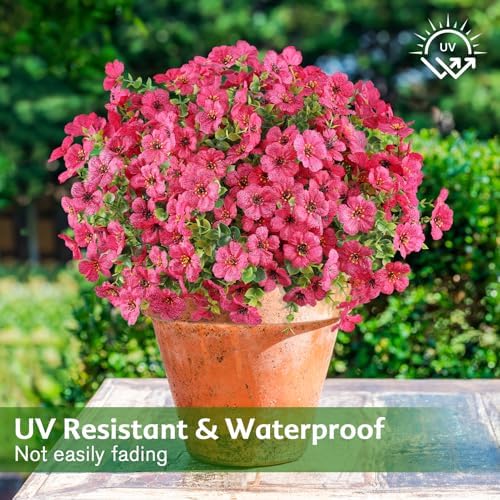 AGIRL Artificial Flowers Outdoor UV Resistant Fake Plant Garden Patio Decor - Image 4
