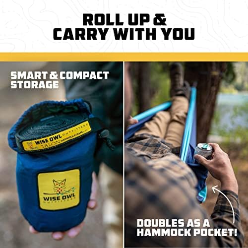 Wise Owl Outfitters Hammock for Camping Double Hammocks Gear for The Outdoors Backpacking Survival or Travel - Portable Lightweight Parachute Nylon DO Fuchsia Sky Blue - Image 6