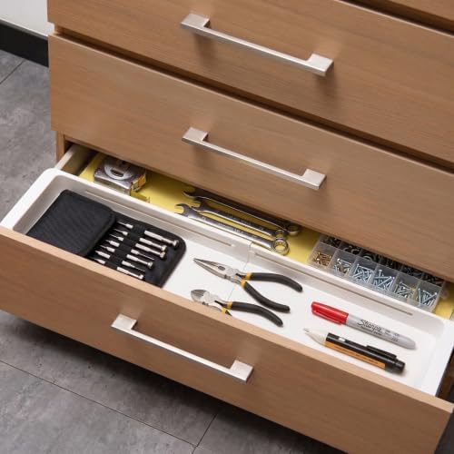 Deep Drawer Organizer, Adjustable Drawer Organizer, Suitable for Kitchens, Cosmetics, Daily Necessities, Barbecue Tools, Durable Plastic Material, Sliding Design, Convenient Storage. - Image 2