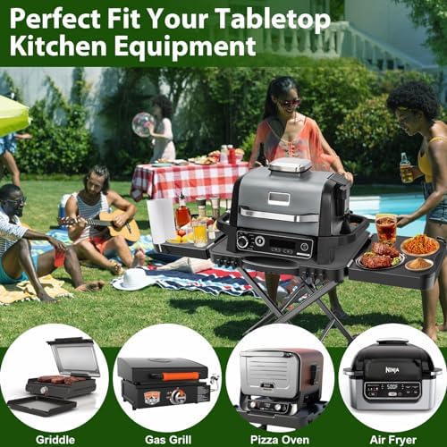 51" Grill Table Stand with Wheels for Ninja Woodfire - Image 5