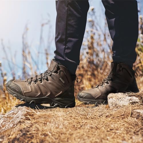 NORTIV 8 Men's Ankle High Waterproof Hiking Boots - Image 2
