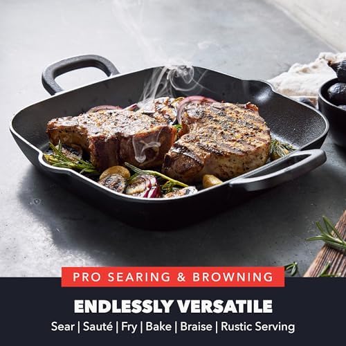 GreenPan x Bobby Flay 11" Pre-Seasoned Cast Iron Square Grill Pan - Image 5