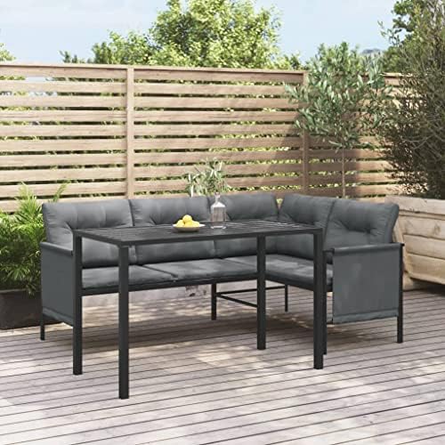 Patio Dining Table Anthracite 43.3"x21.3"x27.6" Steel, Outdoor Patio Furniture Set, Garden Furniture Set, Poolside Lounge Furniture for Patio, Garden, and Poolside by ZQQLVOO