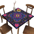 Card Table Tablecloth Square, Mandala Madness Pattern Printed on Oilproof Square Fitted Table Cover Elastic Tablecloth, Suitable for Home Dining Camping BBQ, Fit for 30" x 30" Square Tables by JRBSZMI2