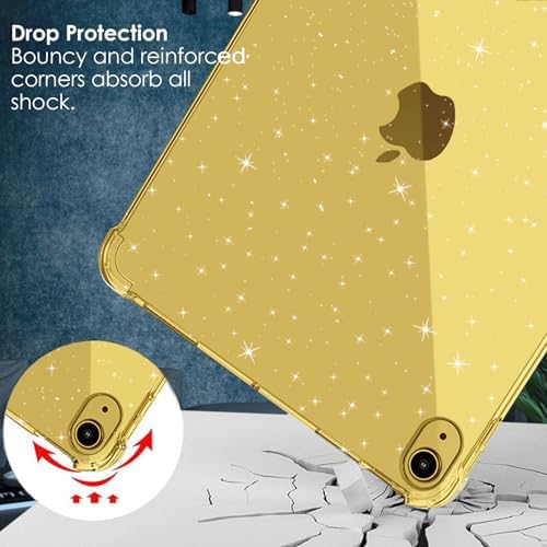 Clear Glitter Yellow Case for iPadA16 11th/10th Gen 11/10.9" 2025/22 - Image 4