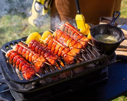 Lodge Sportsman's Pro Cast Iron Grill, 9 x 16.75 Inches - Image 5