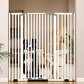 51" Extra Tall Cat Gate for Doorway, 30-49" Wide Auto Close Pet Gate with Extension Kits, No Drilling Pressure Mounted Dog Gate for Stairs, Doorways, Kitchen, Hallway by HomePage
