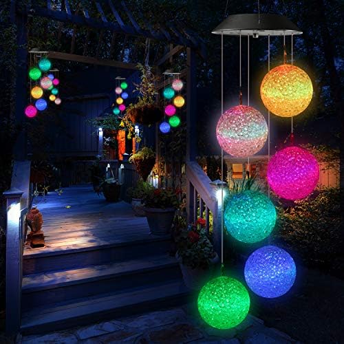 Toodour Solar Wind Chime, Color Changing Ball Wind Chimes Gifts for Mom - Image 6