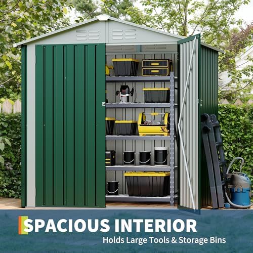 Garvee 6x4 FT Storage Shed – 130 Cu Ft, Sloped Roof, Weatherproof - Image 6