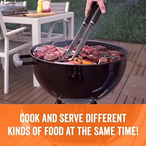 Yukon Glory Kettle Grill Basket Set, 2 Stainless Baskets, Clip-On - Image 5