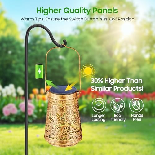4 Pack Solar Lanterns Outdoor Waterproof, Birthday Gifts for Women Mom - Image 4