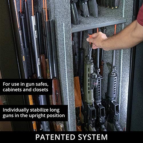 Gun Storage Solutions Rifle Rods Starter Kit with Shelf Liner Gun Organizer System Store More Guns Easy Access for Safety with Nylon Woven Loop Fabric - Image 4