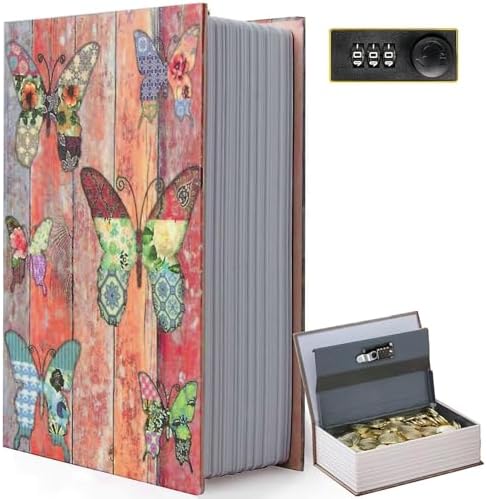 Decorative Book Safe with Combination Lock, Diversion Faux Book Hidden Safe by FOWSEEK