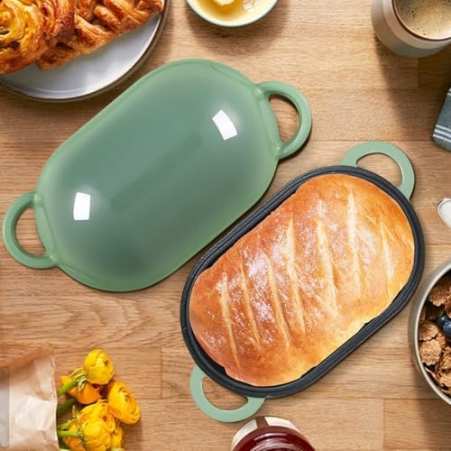 2.5 QT Enameled Cast Iron Sourdough Bread Oven, Loaf Pan with Lid - Image 7