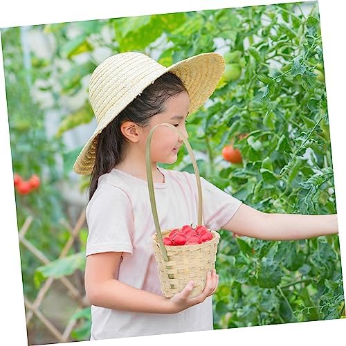 8 Pack Hand-Woven Bamboo Storage Baskets for Fruit, Vegetable - Image 4