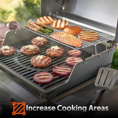 onlyfire Foldable Stainless Steel Warming Rack Grilling Parts for Weber Spirit/Spirit II 200 Series Grills with Front Control Knobs, Replaces Weber 67026, NOT FIT Newest Spirit Manufactured Since 2025 - Image 4
