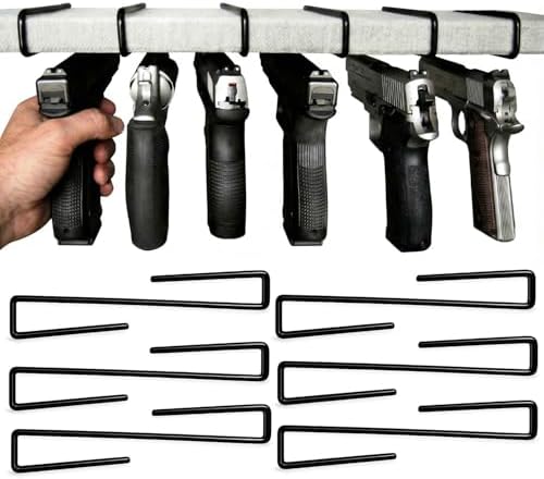 SAFETY STORAGE Handgun Hangers, Original Pistol Hooks, Firearm Organizers by SAFETYSTORAGE