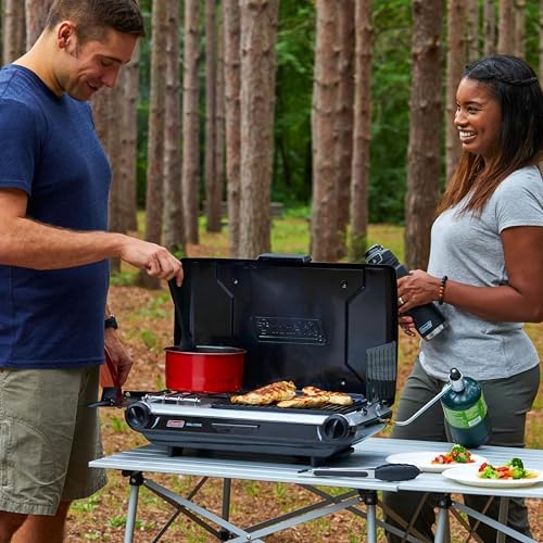 Coleman Tabletop 2-in-1 Camping Grill/Stove, 2-Burner Propane, 20,000 BTUs - Image 4