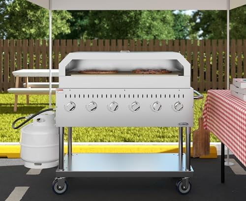 48 in. Commercial Outdoor Propane Gas Grill With Pizza Oven, ETL Listed in Stainless-Steel (CGKIT4-48P) - Image 4