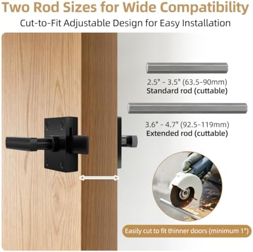 Double Sided Gate Latch for Wooden Fence, Two Sided Heavy Duty Self Locking - Image 5