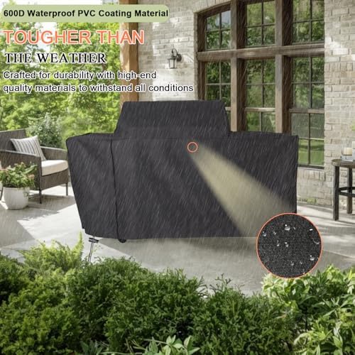 Grill Cover for Traeger Woodridge Pro and Woodridge Elite Grills,Waterproof Wood Pellet Smoker Cover for Traeger BAC776 BAC775 Woodridge Pro/Elite TFB97JLH TFC97XLH Grill Accessories - Image 6