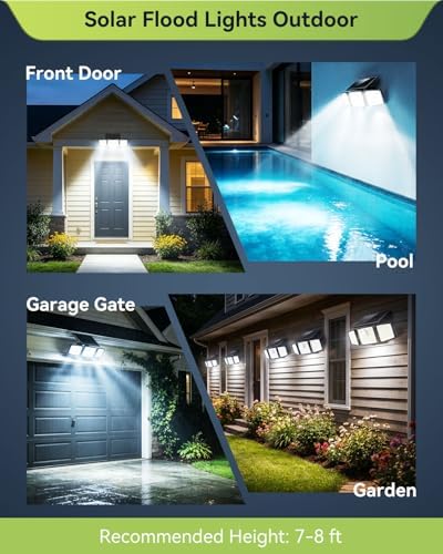 daphino 2500LM Solar Lights, Motion Sensor Outdoor Lights, 3-Head, 1 Pack - Image 5
