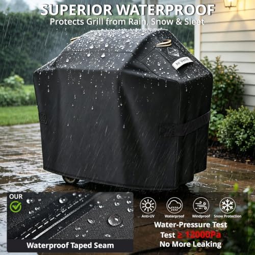 60" Grill Cover for Weber Char-Broil Nexgrill,1000D Heavy Duty BBQ Cover - Image 5