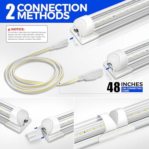 Barrina T8 LED Shop Lights 4FT, 40W 5500LM 6500K, High Output Tube, 6 Packs - Image 6