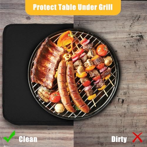 16" x 20" Rectangular Grill Mat, Fire Pit Mat Fireproof Under Grill Mat Oil-Proof Waterproof BBQ Pad for Outdoor Grill Accessories, Heat Resistant Protective Deck and Patio Mat Fire Resistant Pad - Image 4