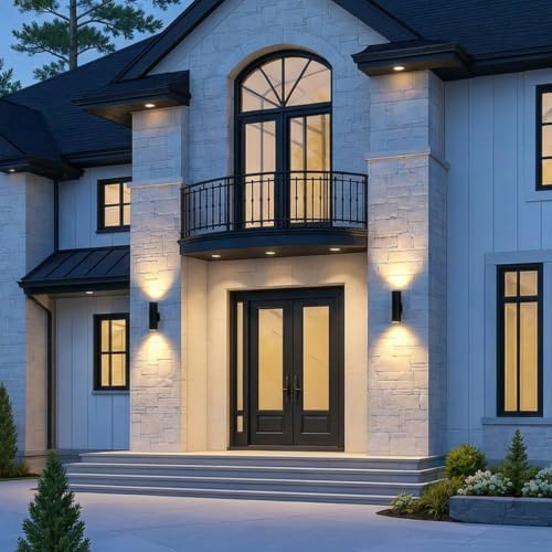 LEONLITE 2-Pack 18" Outdoor Cylinder Wall Light, Up and Down, E26 Base - Image 4