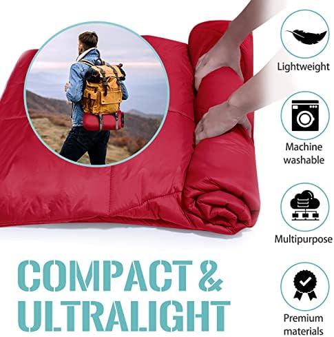 Outdoor Puffy Camping Blanket, Large Outdoor Blanket Waterproof, 55*79'' - Image 7