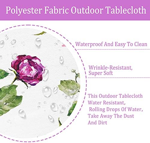 Outdoor Tablecloth with Umbrella Hole and Zipper, Patio Table Covers for Spring/Summer, Machine Washable Outdoor Party/Picnic Rectangle Table Cloth 60 x 120 in - Image 5