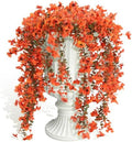 RECUTMS Fake Hanging Plant 3Pcs Artificial Autumn Flowers for Outdoors by RECUTMS