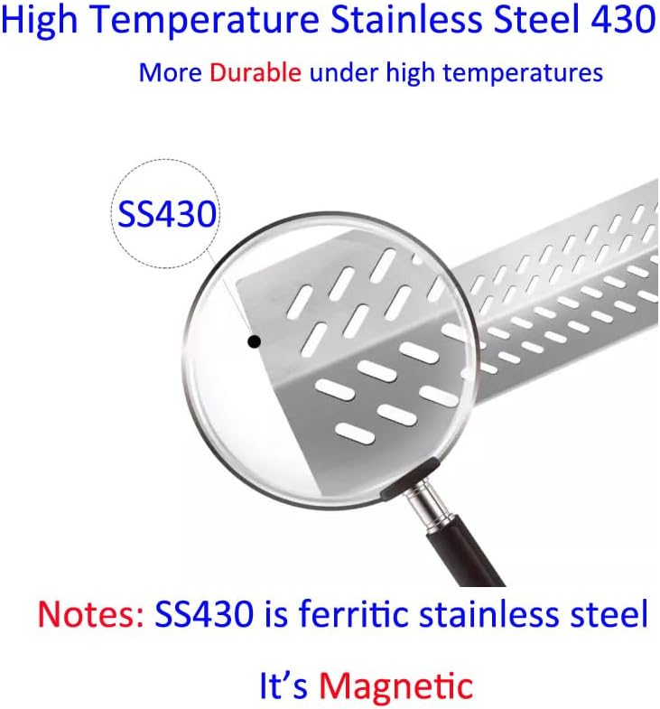 5pcs 16516 Stainless Steel Burners for Bull Grill Replacement Parts + 5pcs 16631 Flame Tamer Flavor Bar + 4pcs 16520 Heat Plate Shield Set,Fits for Bull, Lion, Cal Flame 5 Burner Gas Grills - Image 4