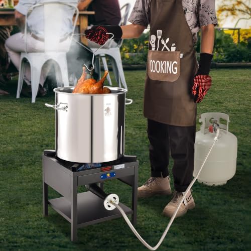 ARC Propane Burner for Outdoor Cooking 200K BTU High-Pressure,16.5"Wx16.5"H for Large Batch Cooking,10-inch Cast-Iron Burner - Image 4