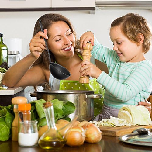 Chef Buddy 6-Piece Kitchen Utensils Set â€“ Plastic Cooking Tools - Includes Essential Spatulas, Spoons, and Gadgets for Every Home Cook (Black) - Image 7
