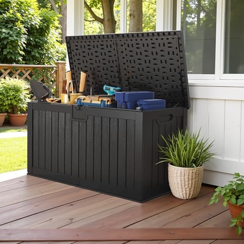 Devoko HDPE 240 Gallon Deck Box Double-Wall with Divider - Image 5