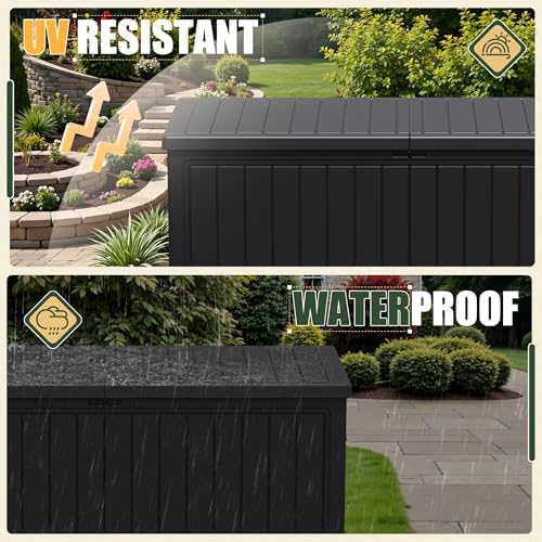 JUMMICO HDPE 270 Gallon Deck Box Double-Wall with Divider - Image 4