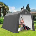 8x14 Ft Outdoor Storage Shelter, Heavy Duty Waterproof Portable Shed with Roll-up Zipper Door and Ventilated Windows for Motorcycle, Bike, Tools by 10x10FTHardtopWoodGazebo