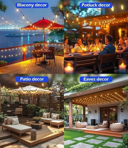 Tenmiro 120FT Outdoor String Lights,35 Waterproof Shatterproof Edison Bulbs - Image 6