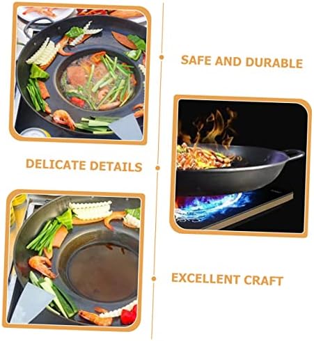 SOLUSTRE Stainless Steel Frying Pan for Camping and Hiking, Black Flat Base - Image 6