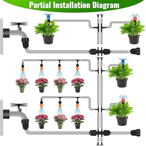 240FT Drip Irrigation System with 1/2'' 1/4'' Tubing Hose - Image 7