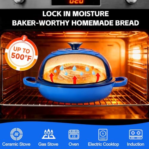 GGC 6QT Sourdough Dutch Oven Kit, 7-Piece Enameled Cast Iron Bread Oven - Image 5