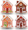 FOIMAS 48pcs Christmas Paper Plates, 9.3 Inch Christmas Gingerbread House Plates Disposable Christmas Party Paper Plate Tableware for Xmas Party Supplies Winter Holiday Birthday Kitchen Table Decor by FOIMAS