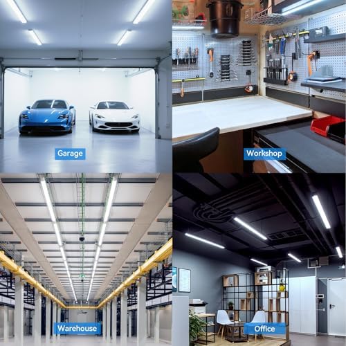 CNSUNWAY 4FT LED Shop Lights, 50W 7500LM D Shape, ETL Listed 10 Pack - Image 6